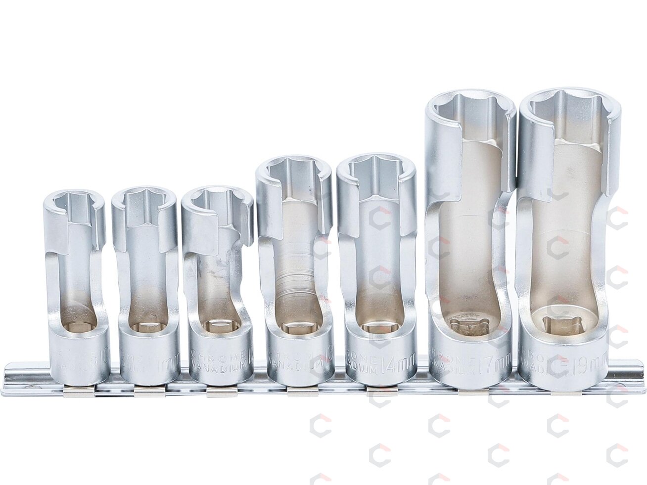 Specialių prapjautų galvučių rinkinys | 3/8″ | 10–19 mm | 7 vnt. (1105) 1