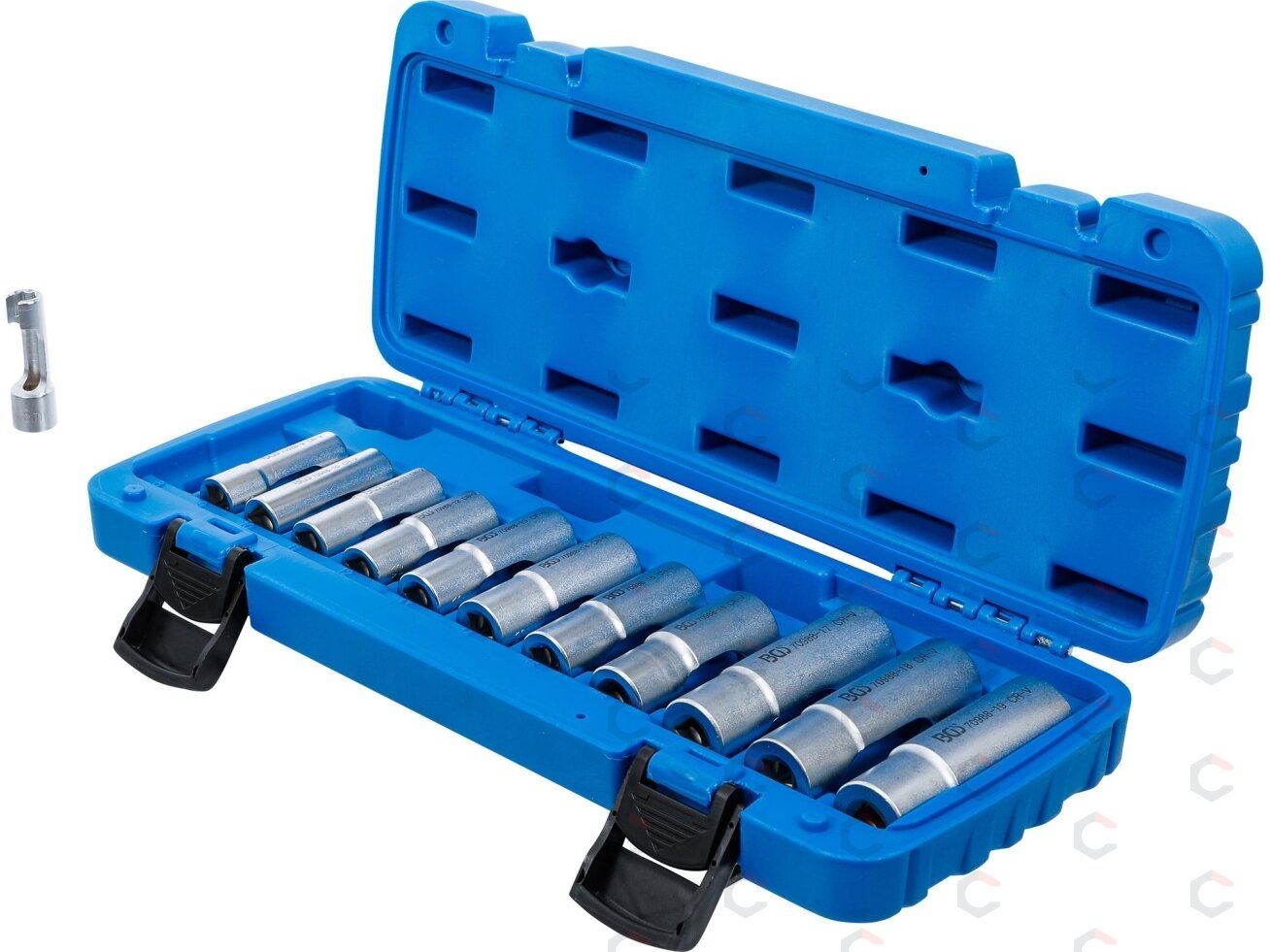 Specializuotų galvučių rinkinys su išpjova | 10 mm (3/8") | 8 - 19 mm | 12 vnt. (70988) 3