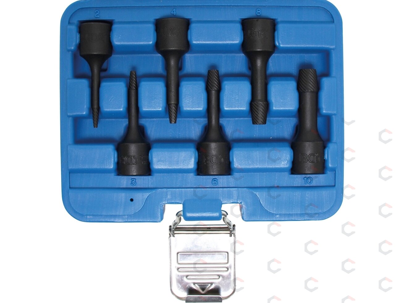 Specialus antgalių rinkinys / sraigtiniai ištraukikliai | 10 mm (3/8") | 2 - 10 mm | 6 vnt. (5281) 7 Specialus antgalių rinkinys / sraigtiniai ištraukikliai | 10 mm (3/8") | 2 - 10 mm | 6 vnt. (5281) 7