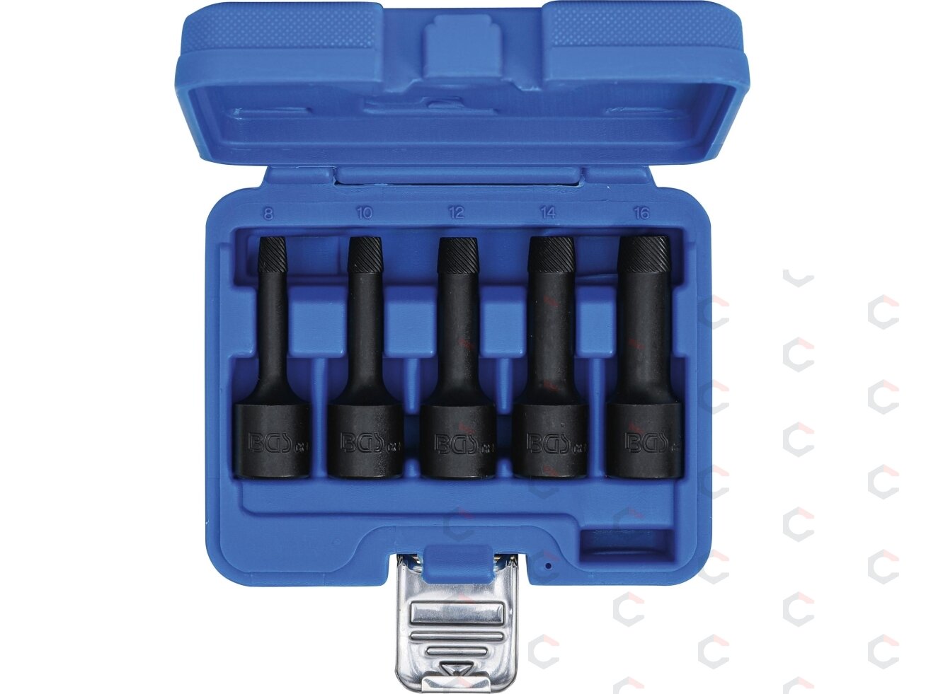 Specialus antgalių rinkinys / sraigtiniai ištraukikliai | 12,5 mm (1/2") | 8 - 16 mm | 5 vnt. (5261) 3 Specialus antgalių rinkinys / sraigtiniai ištraukikliai | 12,5 mm (1/2") | 8 - 16 mm | 5 vnt. (5261) 3