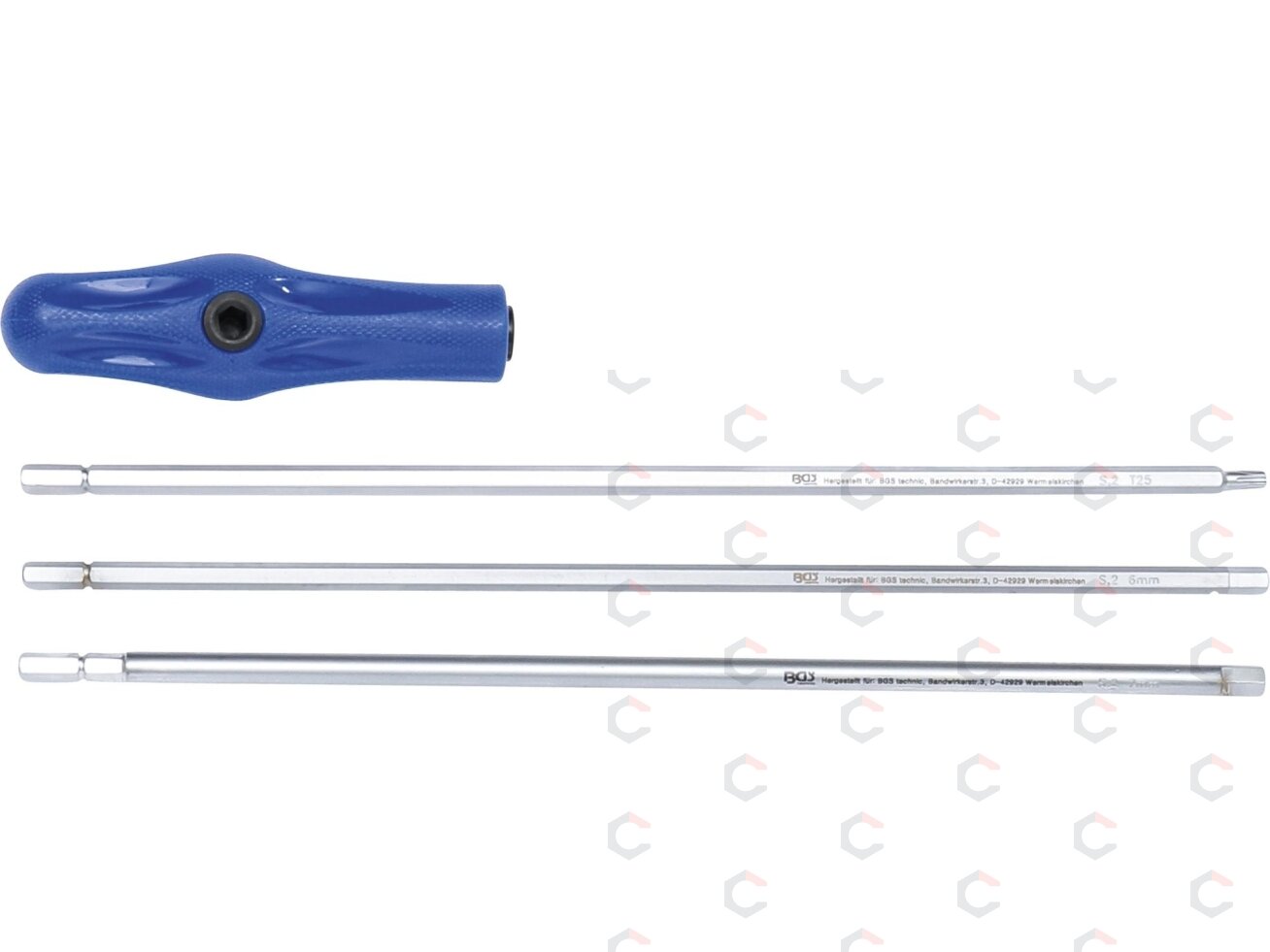 Specialus atsuktuvų rinkinys – T-Star (Torx) / vidinis šešiakampis – 4 vnt. | 300 mm (7840) 1 Specialus atsuktuvų rinkinys – T-Star (Torx) / vidinis šešiakampis – 4 vnt. | 300 mm (7840) 1