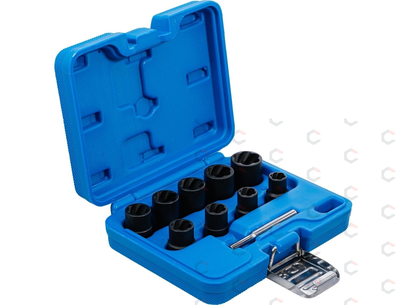 Specialus galvučių rinkinys / sraigtiniai ištraukikliai | 10 mm (3/8") | 10 - 19 mm | 10 vnt. (5265) 1 Specialus galvučių rinkinys / sraigtiniai ištraukikliai | 10 mm (3/8") | 10 - 19 mm | 10 vnt. (5265) 1