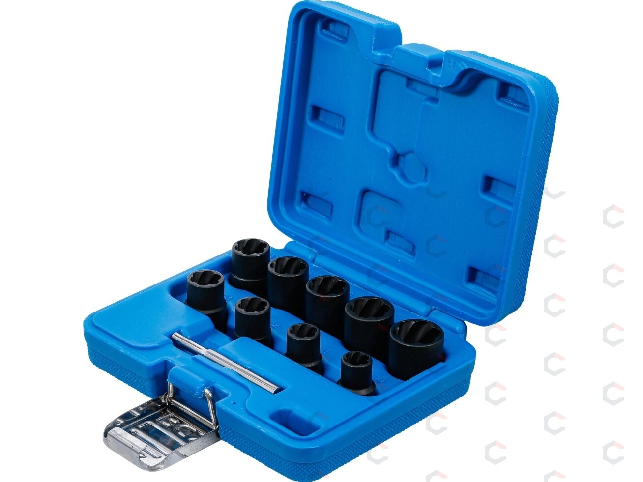 Specialus galvučių rinkinys / sraigtiniai ištraukikliai | 10 mm (3/8") | 10 - 19 mm | 10 vnt. (5265) 2 Specialus galvučių rinkinys / sraigtiniai ištraukikliai | 10 mm (3/8") | 10 - 19 mm | 10 vnt. (5265) 2