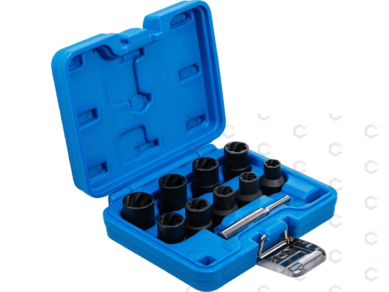Specialus galvučių rinkinys / sraigtiniai ištraukikliai | 12,5 mm (1/2") | 10 - 19 mm | 10 vnt. (5266) 1 Specialus galvučių rinkinys / sraigtiniai ištraukikliai | 12,5 mm (1/2") | 10 - 19 mm | 10 vnt. (5266) 1