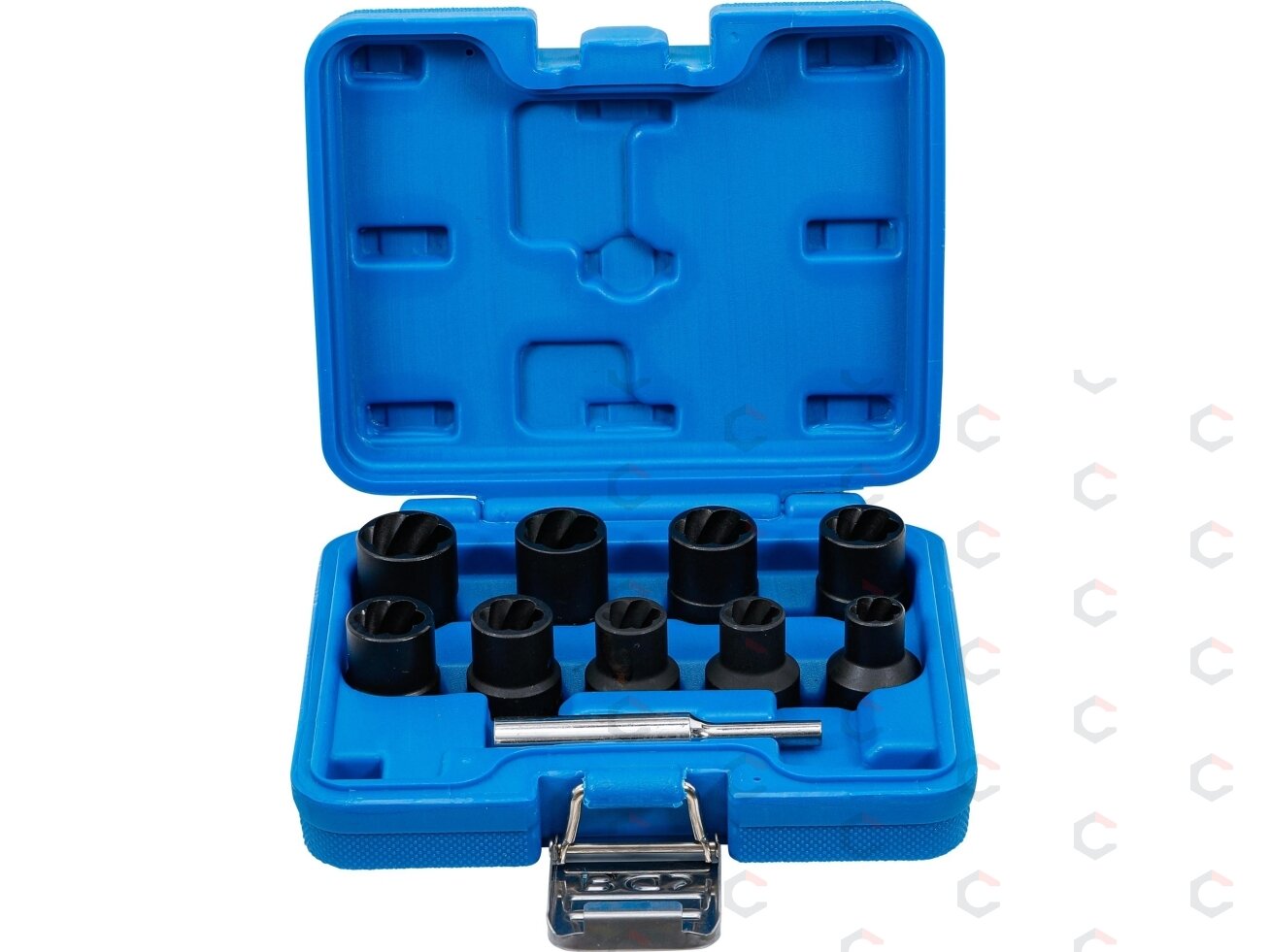 Specialus galvučių rinkinys / sraigtiniai ištraukikliai | 12,5 mm (1/2") | 10 - 19 mm | 10 vnt. (5266) Specialus galvučių rinkinys / sraigtiniai ištraukikliai | 12,5 mm (1/2") | 10 - 19 mm | 10 vnt. (5266)