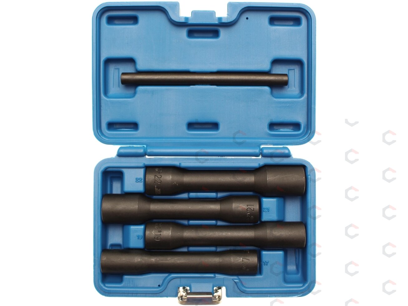 Specialus galvučių rinkinys / sraigtiniai ištraukikliai | Ilgos | 12,5 mm (1/2") | 17 - 22 mm | 5 vnt. (5262) 6 Specialus galvučių rinkinys / sraigtiniai ištraukikliai | Ilgos | 12,5 mm (1/2") | 17 - 22 mm | 5 vnt. (5262) 6