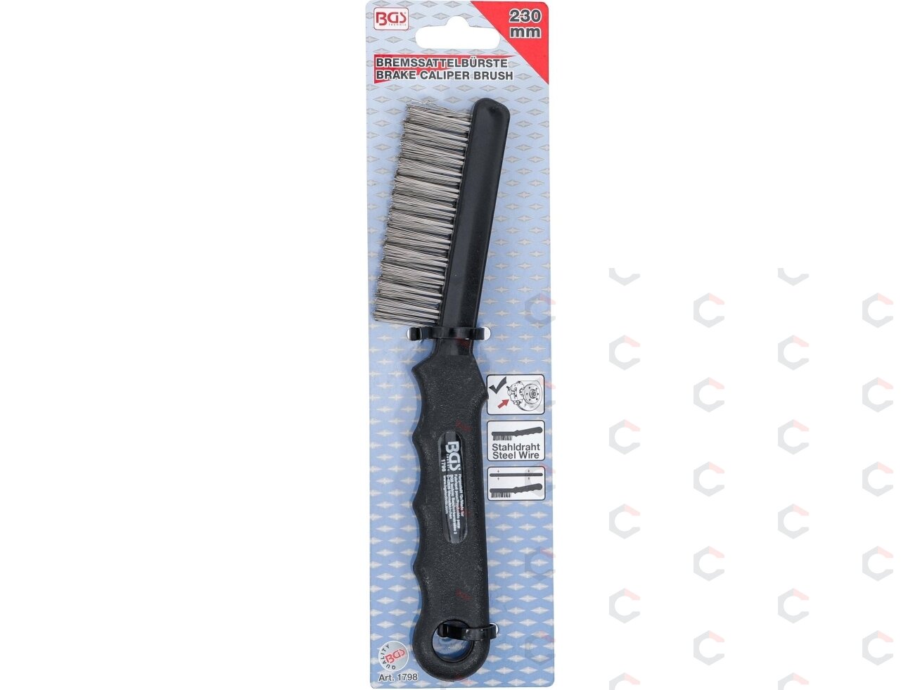 Specialus šepetys apkabų valymui | plieninė viela | 220 mm (1798) 3 Specialus šepetys apkabų valymui | plieninė viela | 220 mm (1798) 3