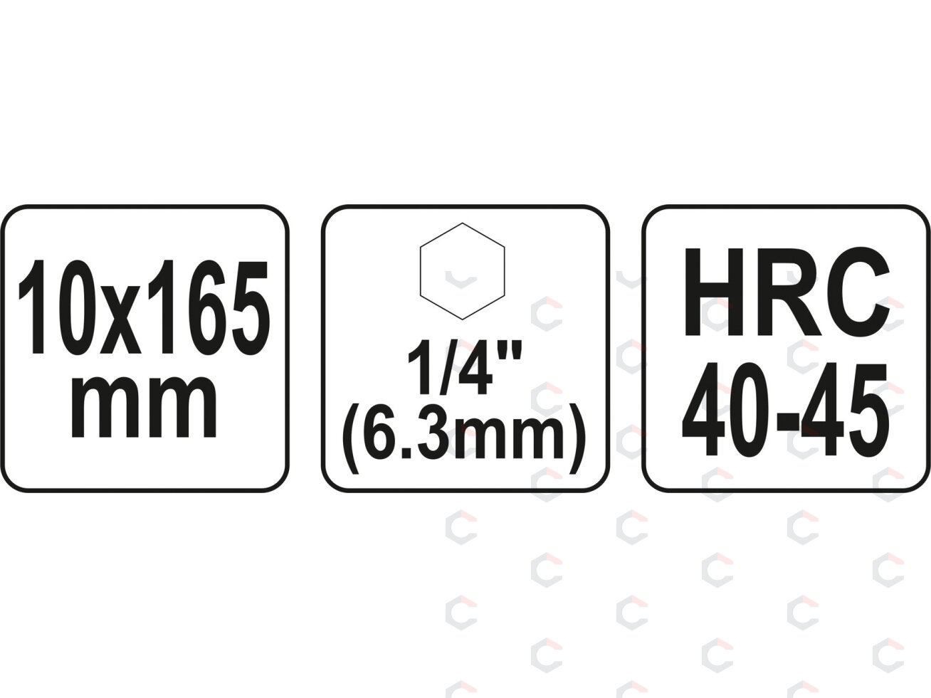 Spiralinis grąžtas medžiui | su hex (1/4") galu | 10 mm (YT-44680) 2