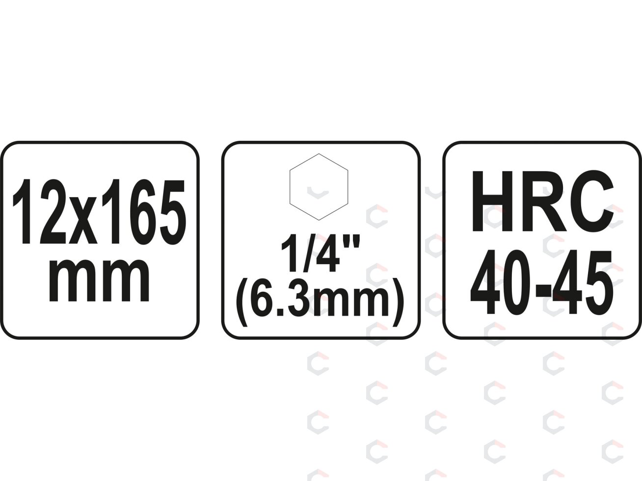 Spiralinis grąžtas medžiui | su hex (1/4") galu | 12 mm (YT-44681) 3