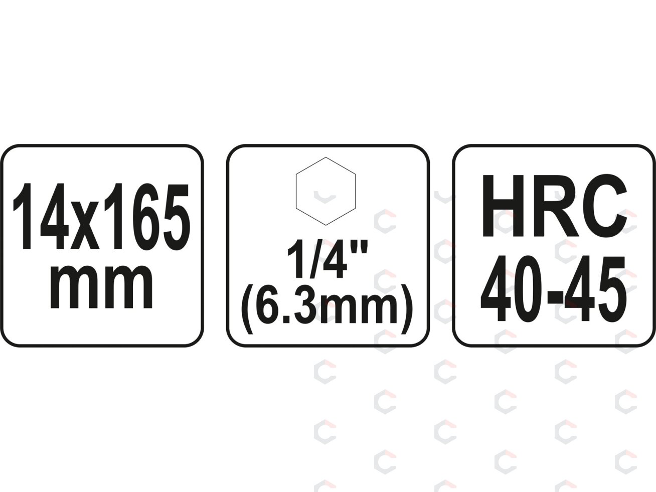 Spiralinis grąžtas medžiui | su hex (1/4") galu | 14 mm (YT-44682) 3