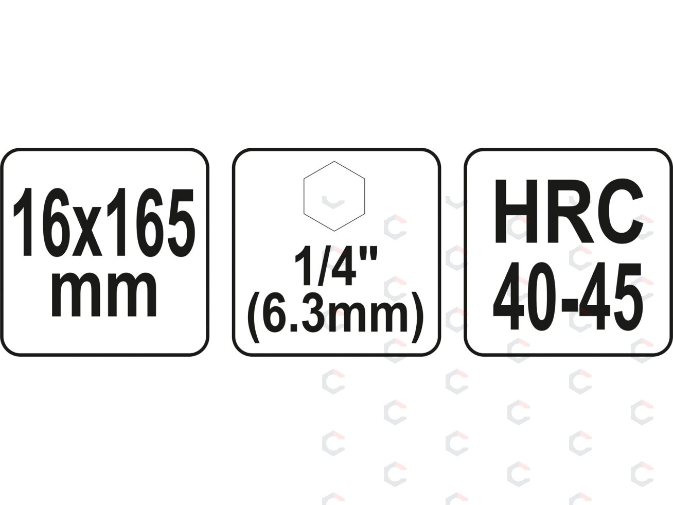 Spiralinis grąžtas medžiui | su hex (1/4") galu | 16 mm (YT-44683) 3 Spiralinis grąžtas medžiui | su hex (1/4") galu | 16 mm (YT-44683) 3