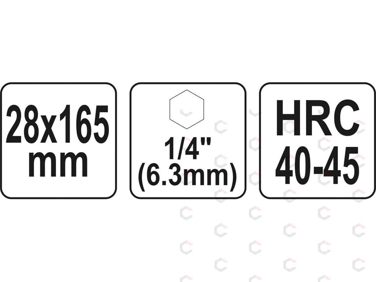 Spiralinis grąžtas medžiui | su hex (1/4") galu | 28 mm (YT-44688) 3 Spiralinis grąžtas medžiui | su hex (1/4") galu | 28 mm (YT-44688) 3