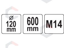 Spiralinė maišyklė | 120X600 mm M14 (YT-55031) 5 Spiralinė maišyklė | 120X600 mm M14 (YT-55031) 5