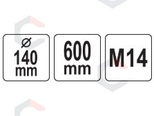 Spiralinė maišyklė | 140X600 mm M14 (YT-55034) 5 Spiralinė maišyklė | 140X600 mm M14 (YT-55034) 5