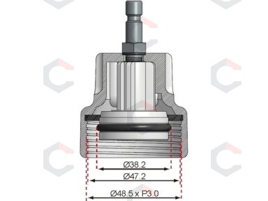 Spaudimo adapteris | VW (8027-18) Spaudimo adapteris | VW (8027-18)