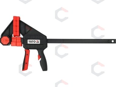 Spaustuvai F-tipo | greito užspaudimo | 300 mm / 270 kg (YT-63883) Spaustuvai F-tipo | greito užspaudimo | 300 mm / 270 kg (YT-63883)