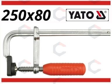Spaustuvai F-tipo | kaltinis plienas | 250x80 mm (YT-6403) Spaustuvai F-tipo | kaltinis plienas | 250x80 mm (YT-6403)