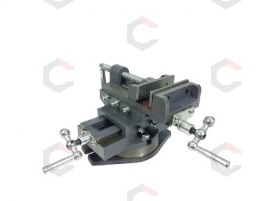 Spaustuvai mašininiai / kryžminiai | pasukama baze | 100 mm (SK36090) Spaustuvai mašininiai / kryžminiai | pasukama baze | 100 mm (SK36090)