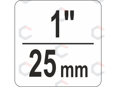 Spaustuvas su varžtu "C" tipo 1", 25 mm (YT-64250) Spaustuvas su varžtu "C" tipo 1", 25 mm (YT-64250)