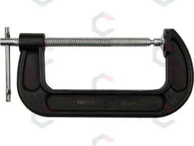Spaustuvas su varžtu "C" tipo 6", 150 mm (YT-64255) Spaustuvas su varžtu "C" tipo 6", 150 mm (YT-64255)