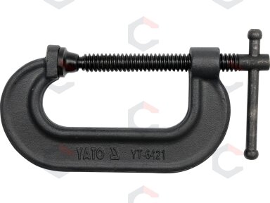 Spaustuvas su varžtu "C" tipo 75 mm (YT-6421) Spaustuvas su varžtu "C" tipo 75 mm (YT-6421)