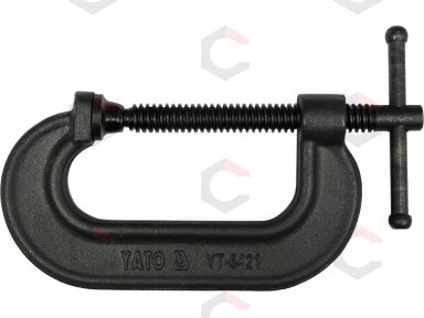 Spaustuvas su varžtu "C" tipo 75 mm (YT-6421) Spaustuvas su varžtu "C" tipo 75 mm (YT-6421)
