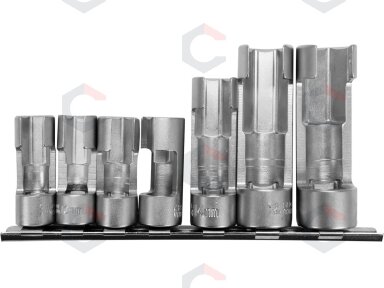 Specializuotų galvučių rinkinys su išpjova | 10 mm (3/8") | 10 - 19 mm | 6 vnt. (YT-17508)