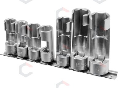 Specializuotų galvučių rinkinys su išpjova | 10 mm (3/8") | 10 - 19 mm | 6 vnt. (YT-17508)