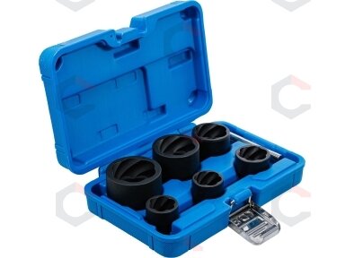 Specialus galvučių rinkinys / sraigtiniai ištraukikliai – CR-MO spiralinis – 1/2" + 3/4" | 22–41 mm | 6 vnt. (5268)