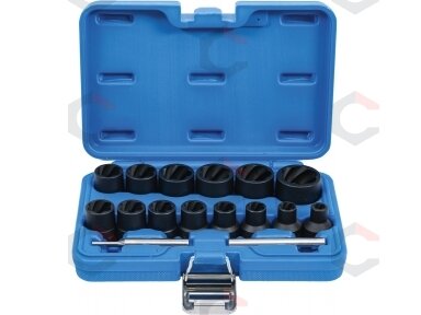 Specialus galvučių rinkinys – sraigtiniai ištraukikliai CR-MO – 1/2" | 8–27 mm | 16 vnt. (5269)