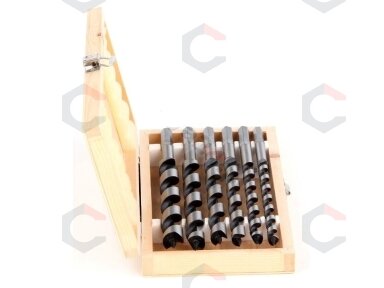 Spiralinių grąžtų rinkinys medžiui | 230 mm | 10-20mm | 6 vnt. (22465)
