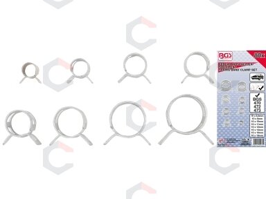 Spyruoklinių žarnų sąvaržų rinkinys BGS | Ø 6,5–18 mm | 80 vnt. (9475) Spyruoklinių žarnų sąvaržų rinkinys BGS | Ø 6,5–18 mm | 80 vnt. (9475)