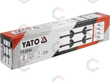 Spyruoklių suspaudėjai | trapecinis sriegis | 82x370 mm | 2 vnt. (YT-2544) Spyruoklių suspaudėjai | trapecinis sriegis | 82x370 mm | 2 vnt. (YT-2544)