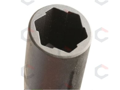 Speciali galvutė sugadintiems varžtams | ilga | 12,5 mm (1/2") | 19 mm (EH2400-19) 1 Speciali galvutė sugadintiems varžtams | ilga | 12,5 mm (1/2") | 19 mm (EH2400-19) 1