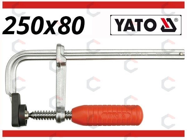 Spaustuvai F-tipo | kaltinis plienas | 250x80 mm (YT-6403) 1 Spaustuvai F-tipo | kaltinis plienas | 250x80 mm (YT-6403) 1
