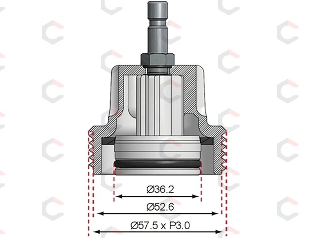 Spaudimo adapteris | No. 8 BGS 8027, 8098 | VW (8027-8) 3 Spaudimo adapteris | No. 8 BGS 8027, 8098 | VW (8027-8) 3