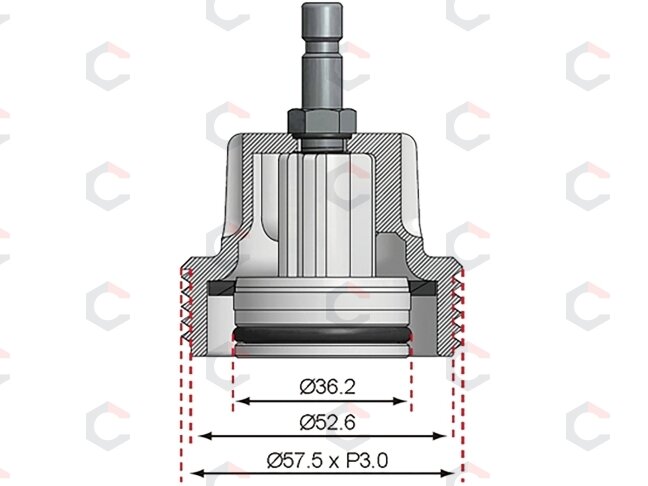 Spaudimo adapteris | No. 8 BGS 8027, 8098 | VW (8027-8) 5 Spaudimo adapteris | No. 8 BGS 8027, 8098 | VW (8027-8) 5
