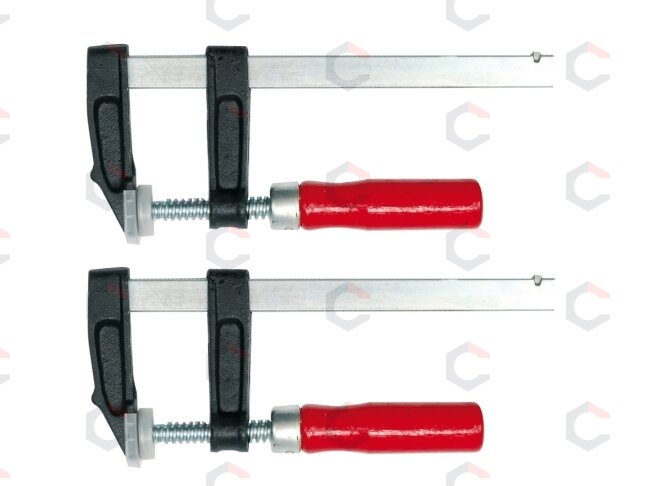 Spaustuvai F-tipo | 150x50 mm | 2 vnt. (38150) Spaustuvai F-tipo | 150x50 mm | 2 vnt. (38150)