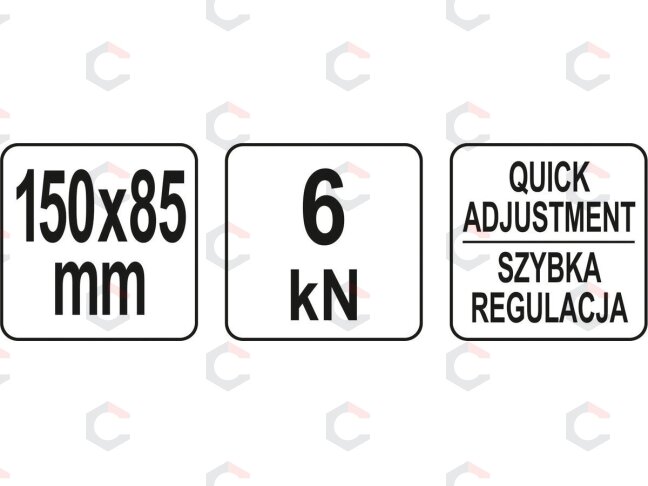 Spaustuvas C tipo | su greitu kėlimo varžtu | 150 X 85 mm / 6" X 3" (YT-64263) 2