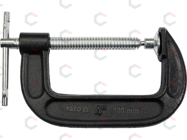 Spaustuvas su varžtu "C" tipo 4", 100 mm (YT-64253) Spaustuvas su varžtu "C" tipo 4", 100 mm (YT-64253)