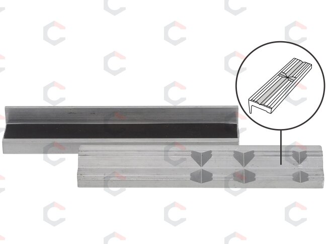 Spaustuvų lūpų apsaugos horizontalaus ir vertikalaus profilio | Aliuminis | 150 mm | 2 vnt. (9285) 3 Spaustuvų lūpų apsaugos horizontalaus ir vertikalaus profilio | Aliuminis | 150 mm | 2 vnt. (9285) 3