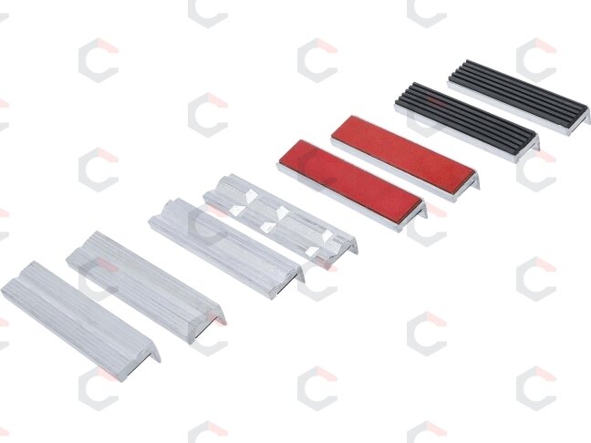 Spaustuvų lūpų apsaugų rinkinys | aliuminis | 125 mm | 8 vnt. (8442-1) Spaustuvų lūpų apsaugų rinkinys | aliuminis | 125 mm | 8 vnt. (8442-1)