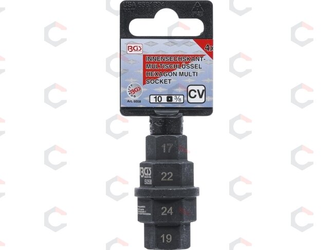 Speciali galvutė | 10 mm (3/8") | 17 - 19 - 22 - 24 mm (5058) 2 Speciali galvutė | 10 mm (3/8") | 17 - 19 - 22 - 24 mm (5058) 2