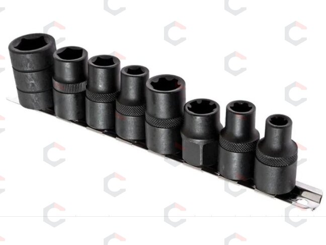 Specialių automobilinių galvučių rinkinys | 12,5 mm (1/2") | 8 vnt. (SK92098) Specialių automobilinių galvučių rinkinys | 12,5 mm (1/2") | 8 vnt. (SK92098)