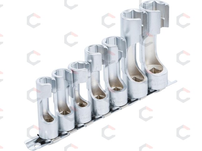 Specialių prapjautų galvučių rinkinys | 3/8″ | 10–19 mm | 7 vnt. (1105)