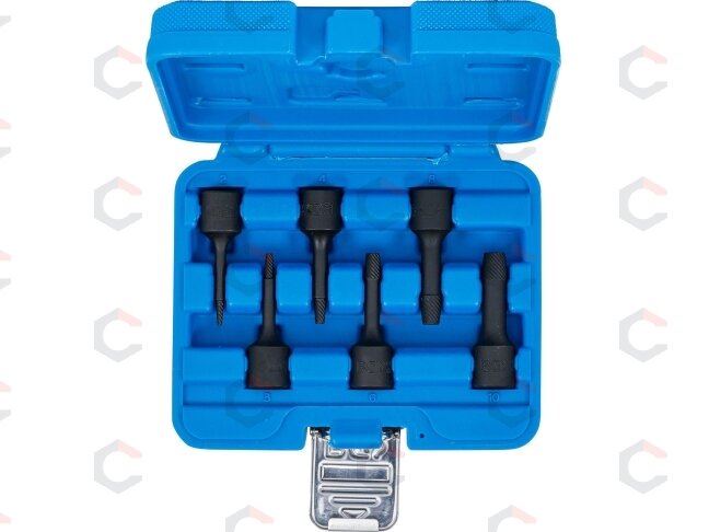 Specialus antgalių rinkinys / sraigtiniai ištraukikliai | 10 mm (3/8") | 2 - 10 mm | 6 vnt. (5281) 4