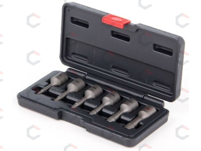 Specialus antgalių rinkinys / sraigtiniai ištraukikliai | 10 mm (3/8") | M2 - M10 mm | 6 vnt (YT-0623) 4 Specialus antgalių rinkinys / sraigtiniai ištraukikliai | 10 mm (3/8") | M2 - M10 mm | 6 vnt (YT-0623) 4