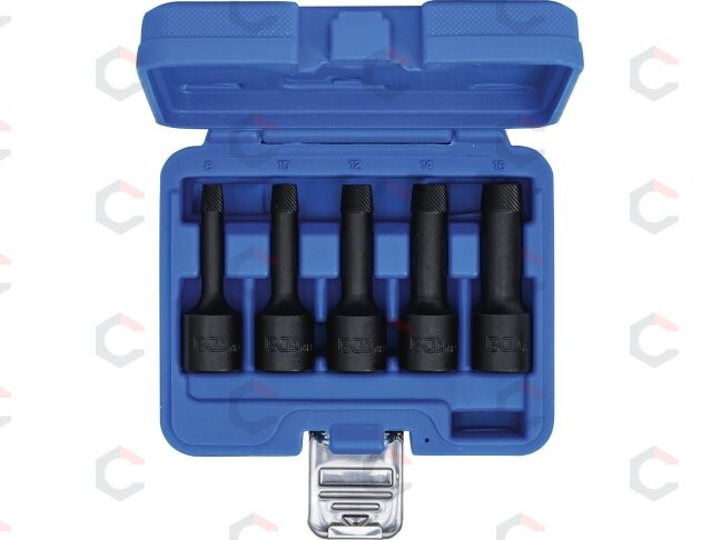 Specialus antgalių rinkinys / sraigtiniai ištraukikliai | 12,5 mm (1/2") | 8 - 16 mm | 5 vnt. (5261) 3 Specialus antgalių rinkinys / sraigtiniai ištraukikliai | 12,5 mm (1/2") | 8 - 16 mm | 5 vnt. (5261) 3