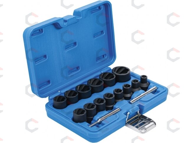 Specialus galvučių rinkinys – sraigtiniai ištraukikliai CR-MO – 1/2" | 8–27 mm | 16 vnt. (5269) 2