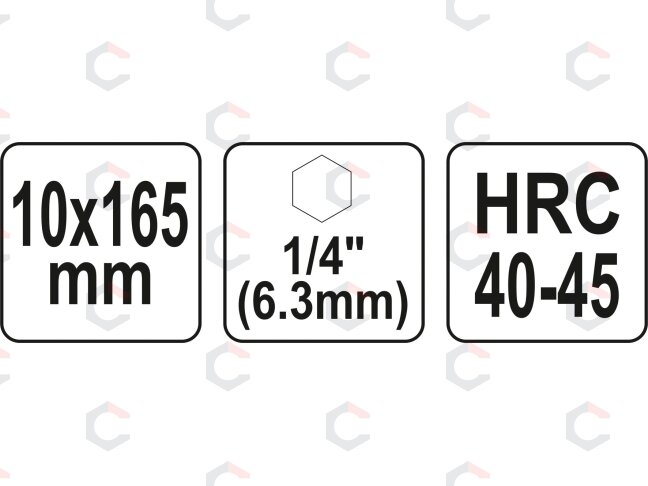 Spiralinis grąžtas medžiui | su hex (1/4") galu | 10 mm (YT-44680) 2 Spiralinis grąžtas medžiui | su hex (1/4") galu | 10 mm (YT-44680) 2